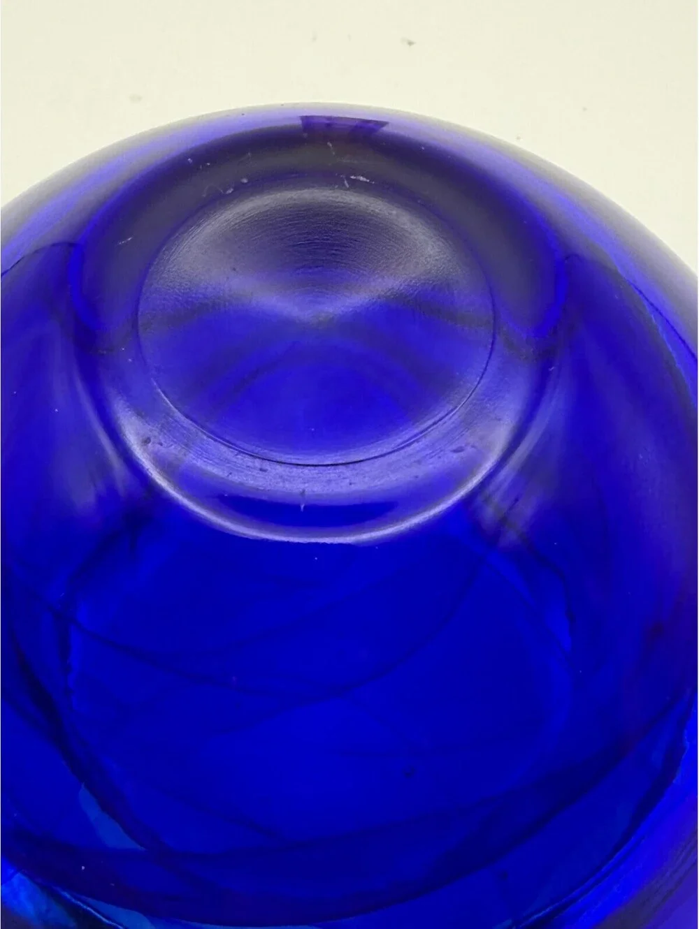 Kosta Boda Cobalt Blue Art Glass Votive Candle Holder w/ Box Sweden